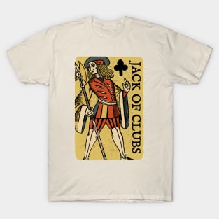 Vintage Character of Playing Card Jack of Clubs T-Shirt